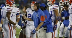 Spivey Senses: What happened in the Florida Gators win? Florida Gators head coach Jim McElwain meets with his team during the Gators win over Kentucky- 1280x853