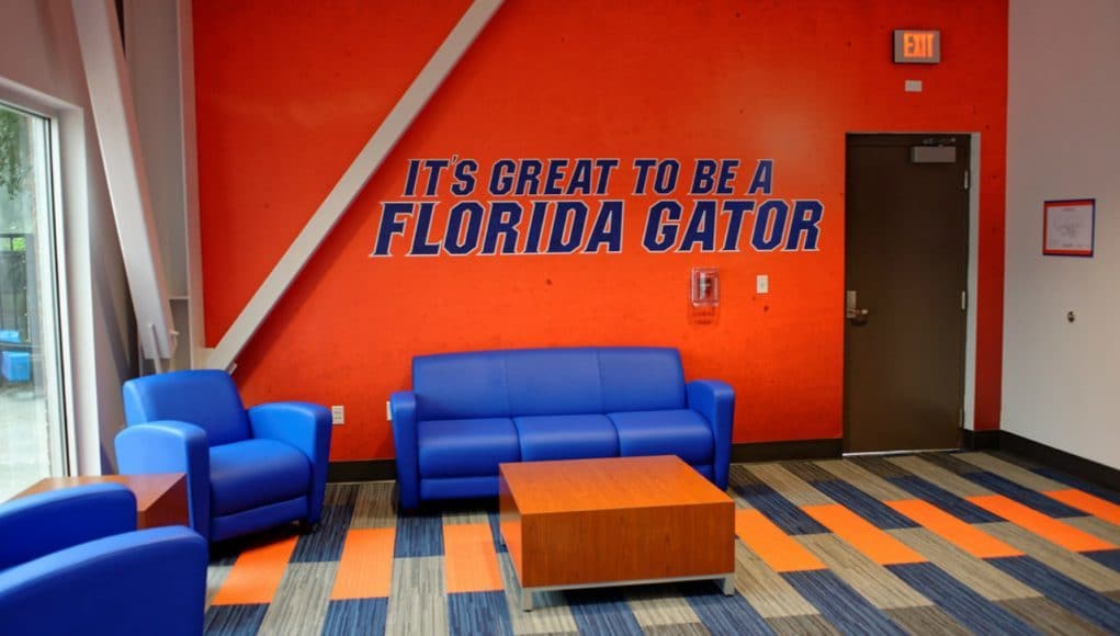 Florida Gators indoor practice facility photo of the recruiting area- 1280x853