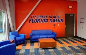 Florida Gators indoor practice facility photo of the recruiting area- 1280x853