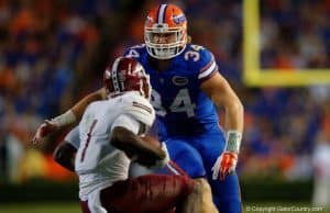 Florida Gators linebacker Alex Anzalone makes the tackle against New Mexico State in 2015- 1280x853