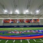 Florida Gators logo in the indoor practice facility- 1280x855