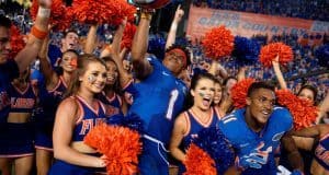 Florida Gators players celebrate their win over Tennessee- 1280x855