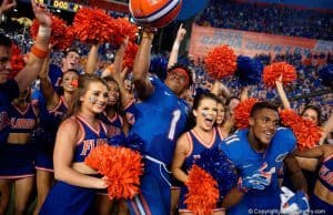 Florida Gators players celebrate their win over Tennessee- 1280x855