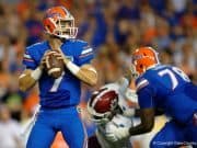 Florida Gators quarterback Will Grier reads the New Mexico State defense- 1280x853