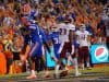 Florida Gators tight end C'yontai Lewis and receiver Ahmad Fulwood celebrate a touchdown against New Mexico State- 1280x853