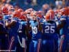 The Florida Gators huddle up before their contest against the Tennessee Volunteers- Florida Gators football- 1280x852