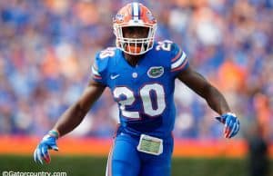 University of Florida redshirt junior defensive back Marcus Maye warming up before taking on the Tennessee Volunteers- Florida Gators football- 1280x852