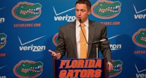 University of Florida head basketball coach Mike White fields questions during media day- Florida Gators basketball- 1280x852