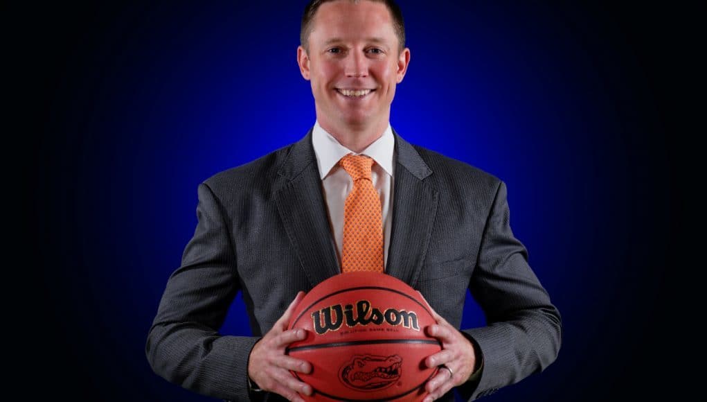 University of Florida head basketball coach Mike White poses during basketball media day- Florida Gators basketball- 1280x852