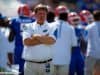 University of Florida head coach Jim McElwain observes his football team warming up before their game agianst Tennesse- Florida Gators football- 1280x852