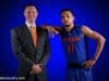 University of Florida head coach Mike White and sophomore point guard Chris Chiozza pose during basketball media day- Florida Gators basketball- 1280x852