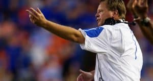 University of Florida head football coach Jim McElwain coaches the Florida Gators during a win over East Carolina- Florida Gators Football- Jim McElwain- 1280x854