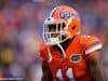 University of Florida junior receiver Demarcus Robinson warms up before the Gators game agianst East Carolina- Florida Gators Football- 1280x854