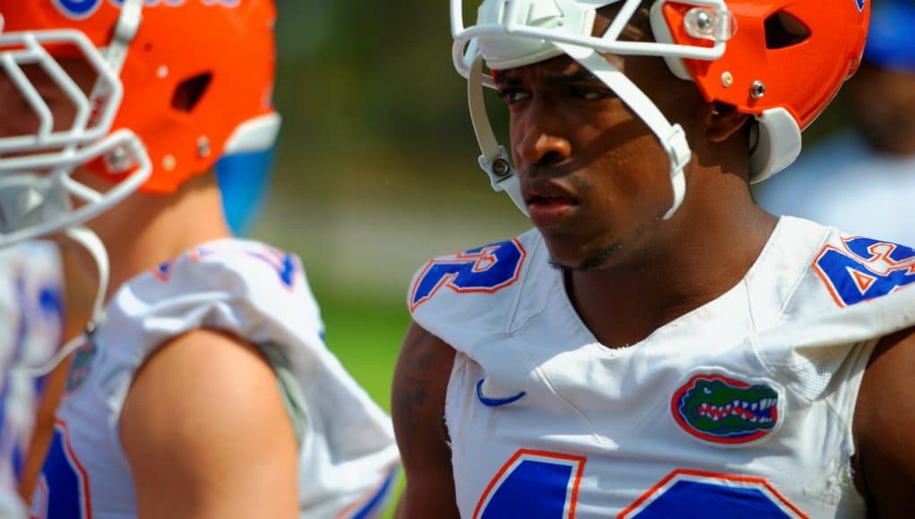 University of Florida junior safety Keanu Neal walks into spring practice for the Florida Gators- Florida Gators Football- Keanu Neal- 1280x852