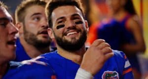 University of Florida quarterback Will Grier sings the alma mater after Florida's big win over New Mexico State- Florida Gators Football- 1280x852