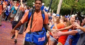 University of Florida receiver Demarcus Robinson walks into Ben Hill Griffin Stadium before the Florida Gators take on New Mexico State- Florida Gators football- 1280x854