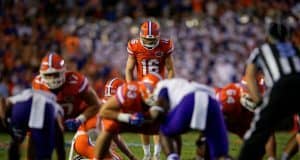 Notebook: Kicking tryouts, Treon Harris & injury updates University of Florida redshirt junior kicker Austin Hardin lines up before missing his second field goal against ECU- Florida Gators Football- 1280x852