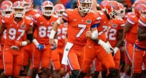 Florida Gators QB Will Grier leads the team out against Ole Miss- 1280x853