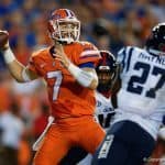 Florida Gators QB Will Grier throws a pass against Ole Miss- 1280x853
