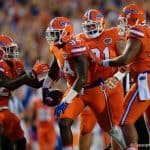 Florida Gators defensive lineman Bryan Cox Jr celebrates a fumble recovery- 1280x853