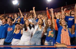 Florida Gators football fans cheer during the Ole Miss game- 1280x855