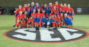 Florida Gators soccer team celebrates the SEC title- 1280x960