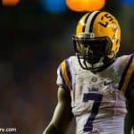LSU running back Leonard Fournette walks to the line against the Florida Gators in 2014- Florida Gators football- 1280x852