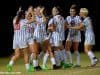 The Florida Gators soccer team celebrate one of their four goals in a shutout win over Arkansas on senior night- Florida Gators soccer- 1280x852