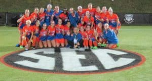 The University of Florida women's soccer team celebrates winning a SEC Championship- Florida Gators soccer- 1280x960