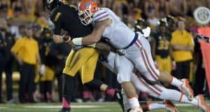The Florida Gators defeat Missouri 21-3 on Saturday night Florida Gators defensive tackle Joey Ivey with the sack against Missouri- 1280x882