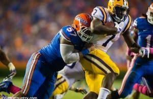 University of Florida defensive tackle Caleb Brantley tackles LSU Tigers running back Leonard Fournette- Florida Gators football- 1280x852