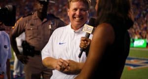 Rebuilding Florida Gators confidence Mac’s greatest triumph University of Florida head coach Jim McElwain talks to SEC Network's Maria Taylor after the Florida Gators win over Ole Miss- Florida Gators football- 1280x852