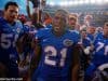 University of Florida junior running back Kelvin Taylor celebrates the Florida Gators comeback win against the Tennessee Volunteers in 2015- Florida Gators football- 1280x854