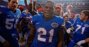 University of Florida junior running back Kelvin Taylor celebrates the Florida Gators comeback win against the Tennessee Volunteers in 2015- Florida Gators football- 1280x854