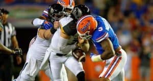 University of Florida linebacker Antonio Morrison tackles Missouri quarterback Maty Mauk in a 2014 loss to the Tigers- Florida Gators football 1280x854