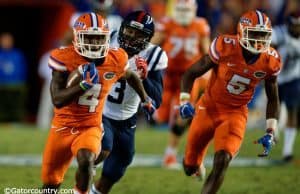 University of Florida receiver Brandon Powell races to the end zone for a touchdown against Ole Miss- Florida Gators football- 1280x852