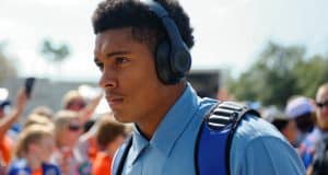 Photo Gallery: Gator Walk for Florida Gators vs. Georgia Bulldogs University of Florida sophomore cornerback Quincy Wilson walks into EverBank Field before the Florida Gators game against Georgia- Florida Gators football- 1280x852