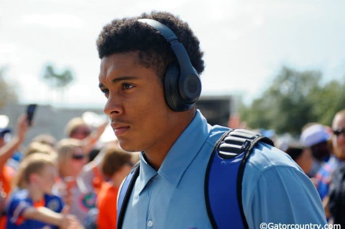University of Florida sophomore cornerback Quincy Wilson walks into EverBank Field before the Florida Gators game against Georgia- Florida Gators football- 1280x852