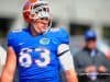 Gators Spring Practice Offensive Lineman Trip Thurman