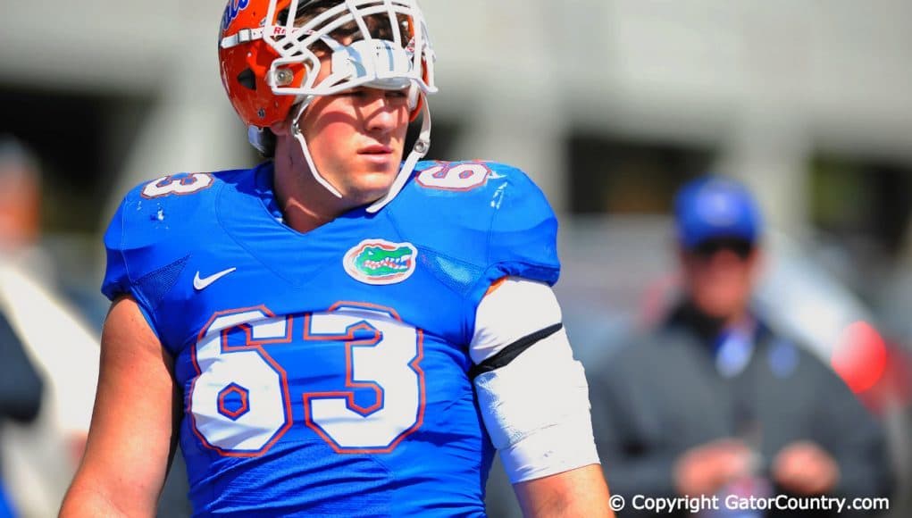 Gators Spring Practice Offensive Lineman Trip Thurman