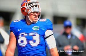 Gators Spring Practice Offensive Lineman Trip Thurman