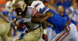 Daniel McMillian tackles Dalvin Cook in 2015- Florida Gators- 1280x851