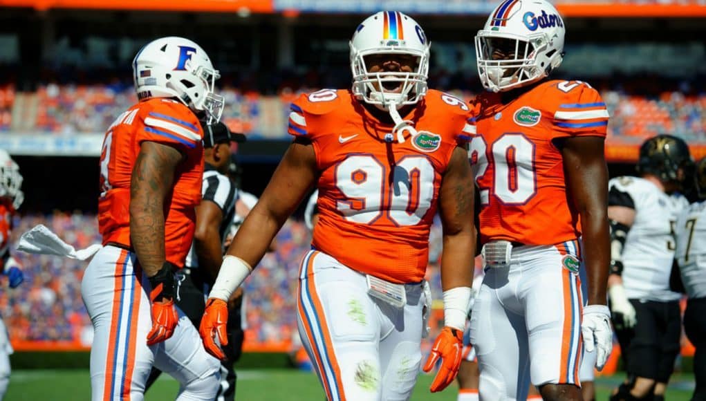 Florida Gators DL Jonathan Bullard make a play against Vandy- 1280x853