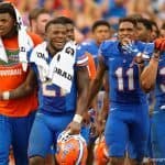 Florida Gators celebrate the overtime victory against FAU- 1280x853