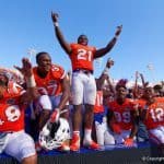 Florida Gators celebrate winning the SEC eastern division championship- 1280x855