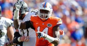 Florida Gators defensive end Alex McCalister celebrates a sack 2015-1280x853