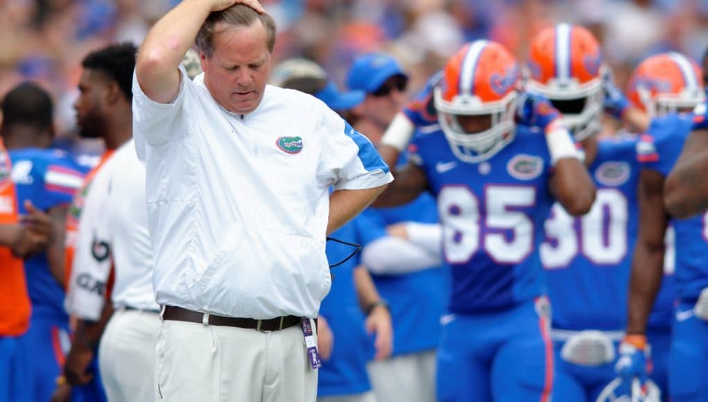 Florida Gators head coach Jim McElwain during the FAU game 2015- 1280x852