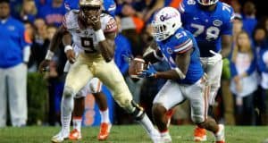 Florida Gators running back Kelvin Taylor runs against FSU in 2015- Florida Gators football- 1280x853