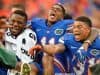 Kelvin Taylor, Demarcus Robinson and Jalen Tabor celebrate the Florida Gators overtime win over FAU- Florida Gators football- 1280x852