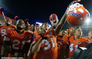 The Florida Gators celebrate their win over the ECU Pirates- Florida Gators football- 1280x852